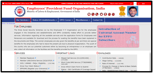 Visit EPFO's website