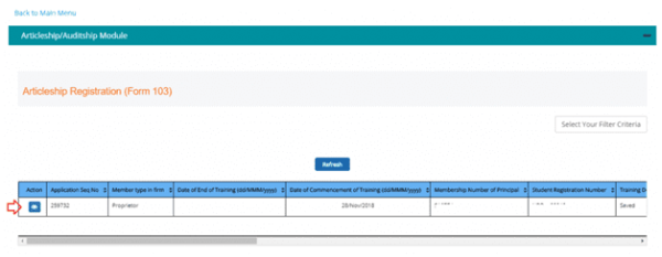 Edit the application and fill the registration form