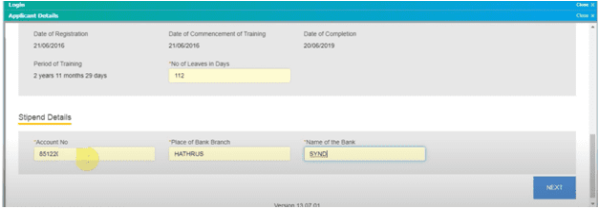 Fill the details relating to No. of leaves in Days