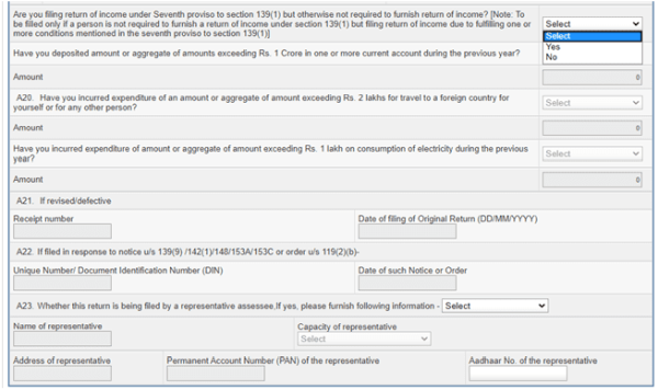 New Section in ITR4