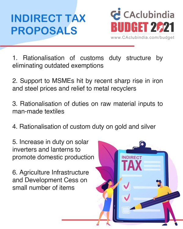Indirect Tax Proposals