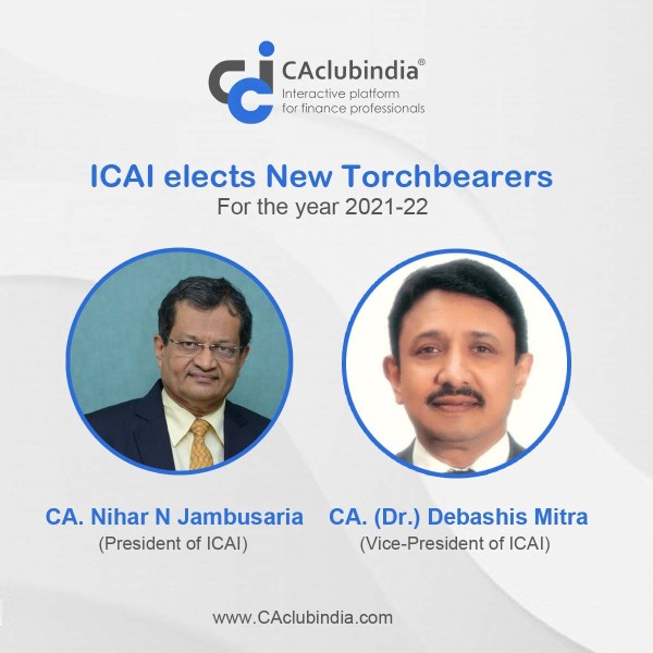 ICAI elects New President and Vice President for the year 2021-22