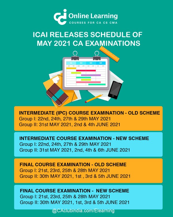 ICAI releases Schedule of May 21 CA Inter and Final Exams