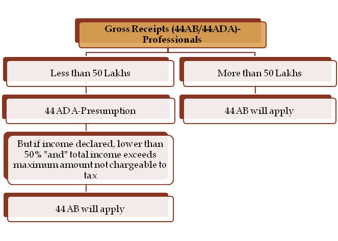 Gross Receipts (44AB/44ADA)- Professionals