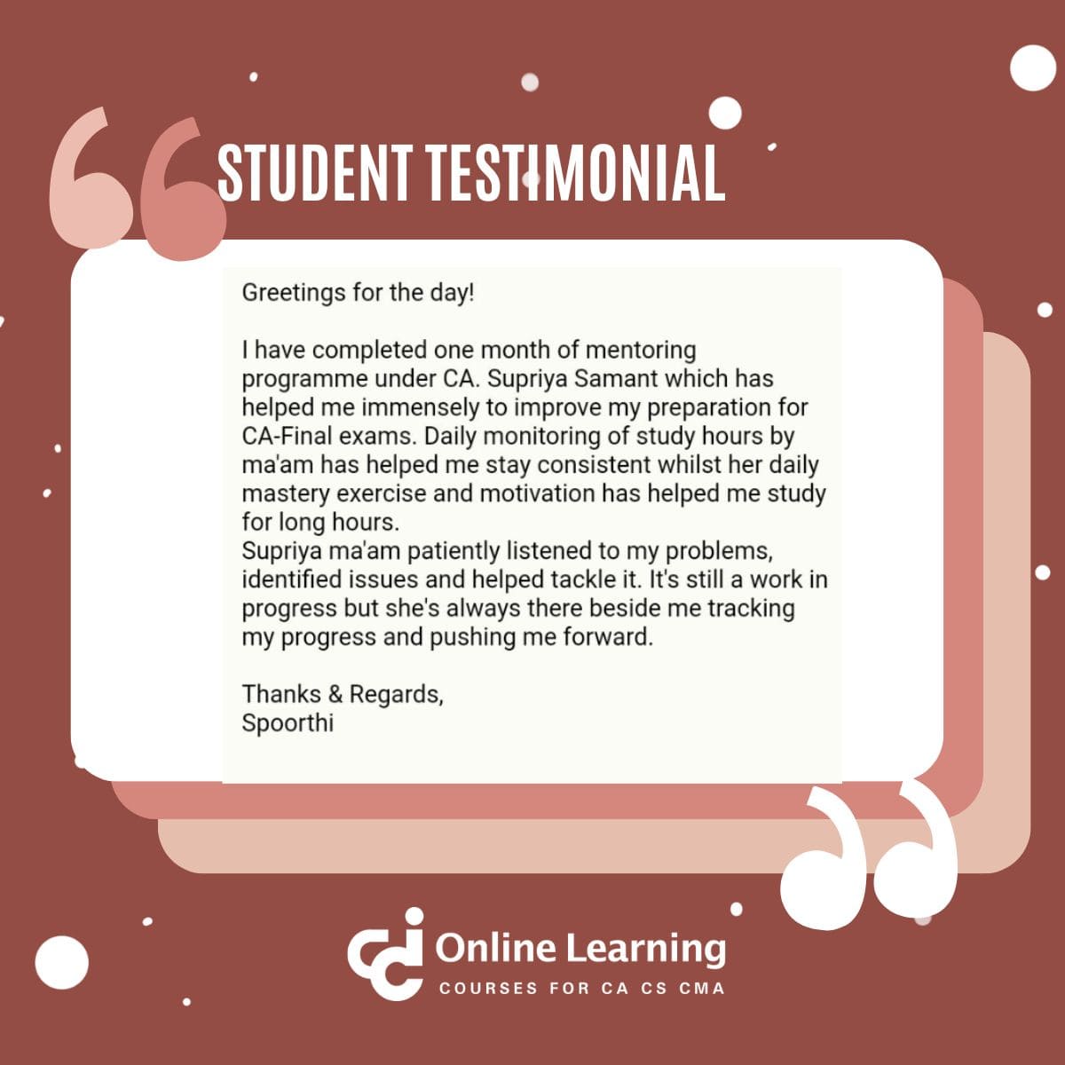 Students Testimonials