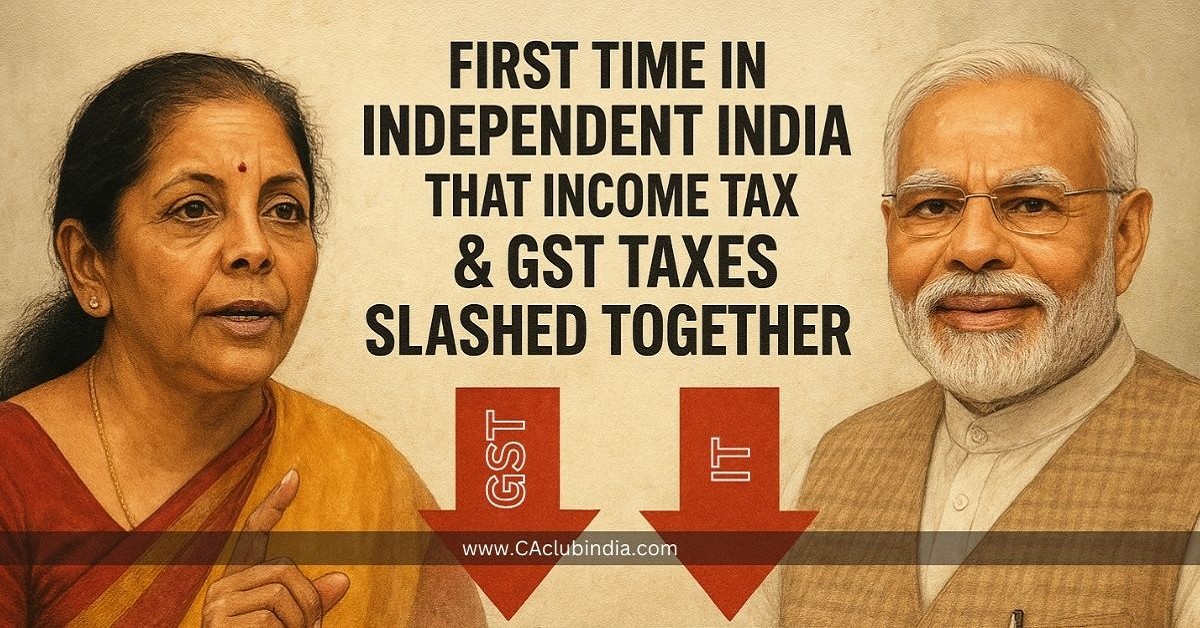 FM Sitharaman: First Time in Independent India That Income Tax and GST Taxes Slashed Together