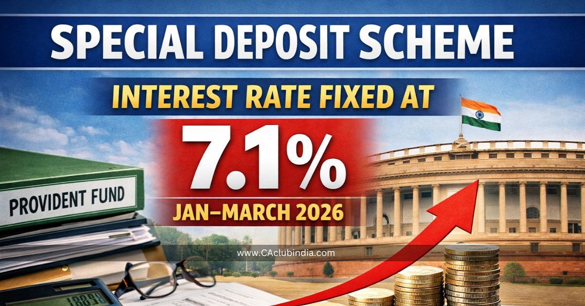Special Deposit Scheme Interest Rate Fixed at 7.1  for Jan-March 2026