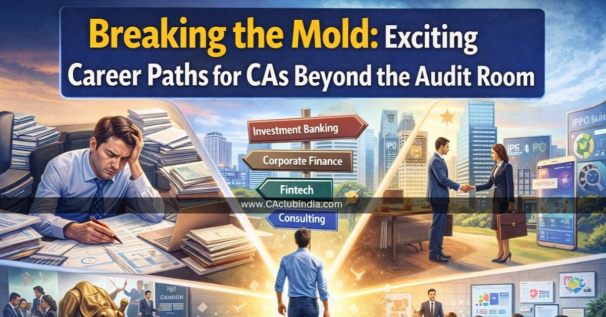 Breaking the Mold: Exciting Career Paths for CAs Beyond the Audit Room