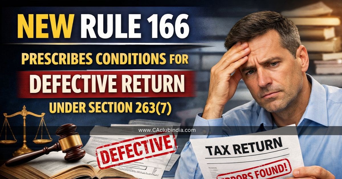 New Rule 166 Prescribes Conditions for Defective Return Under Section 263(7)