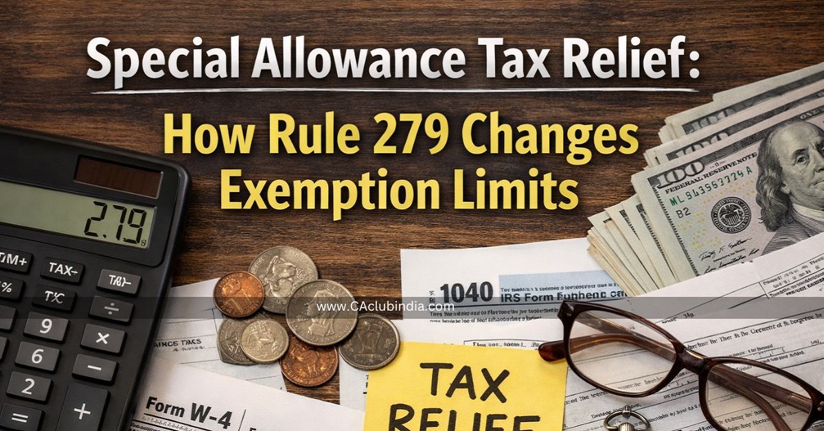 Special Allowance Tax Relief: How Rule 279 Changes Exemption Limits Special Allowance Tax Relief: How Rule 279 Changes Exemption Limits