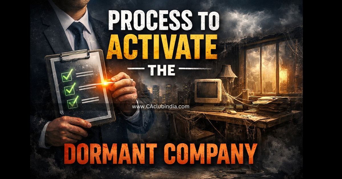 Process To Active The Dormant Company