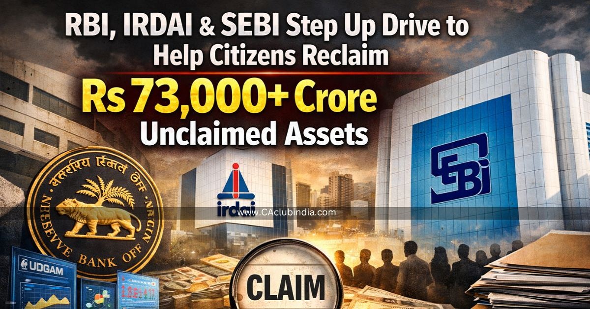 RBI, IRDAI and SEBI Step Up Drive to Help Citizens Reclaim Rs 73,000  Crore Unclaimed Assets