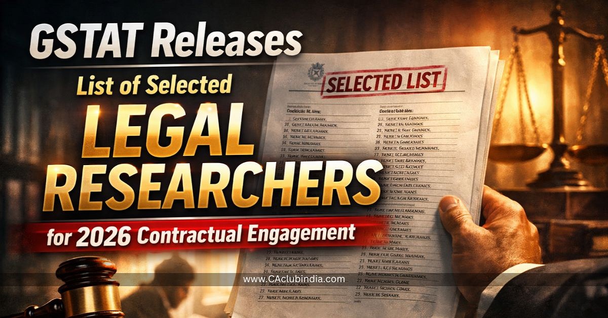 GSTAT Releases List of Selected Legal Researchers for 2026 Contractual Engagement