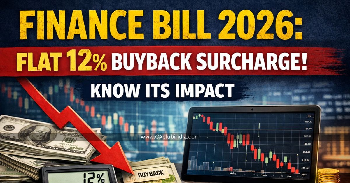 Finance Bill 2026: Flat 12  Buyback Surcharge - Know Its Impact