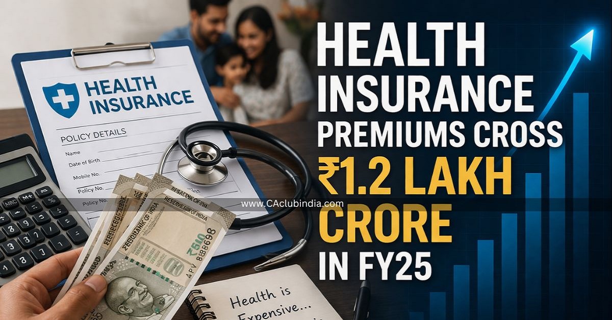 Health Insurance Premiums Cross Rs 1.2 Lakh Crore in FY25 Health Insurance Premiums Cross Rs 1.2 Lakh Crore in FY25