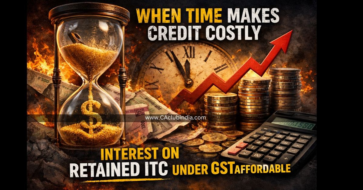 When Time Makes Credit Costly - Interest On Retained ITC Under GST