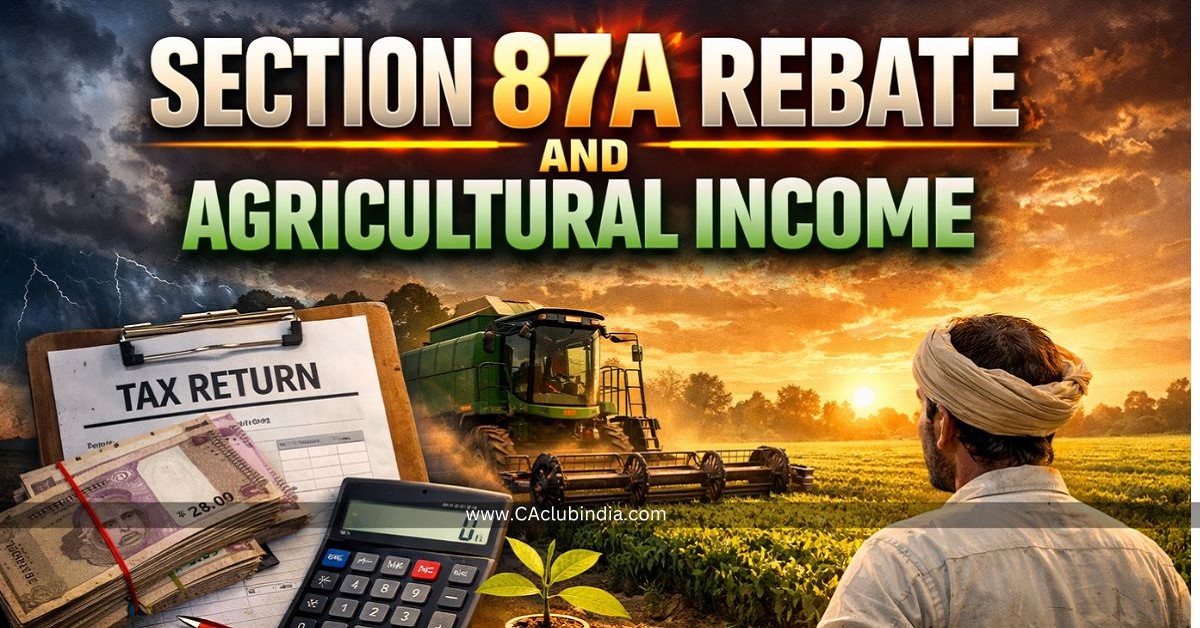 Section 87A Rebate and Agricultural Income: Resolving the Statutory Conflict Before the Utilities Do It for Us