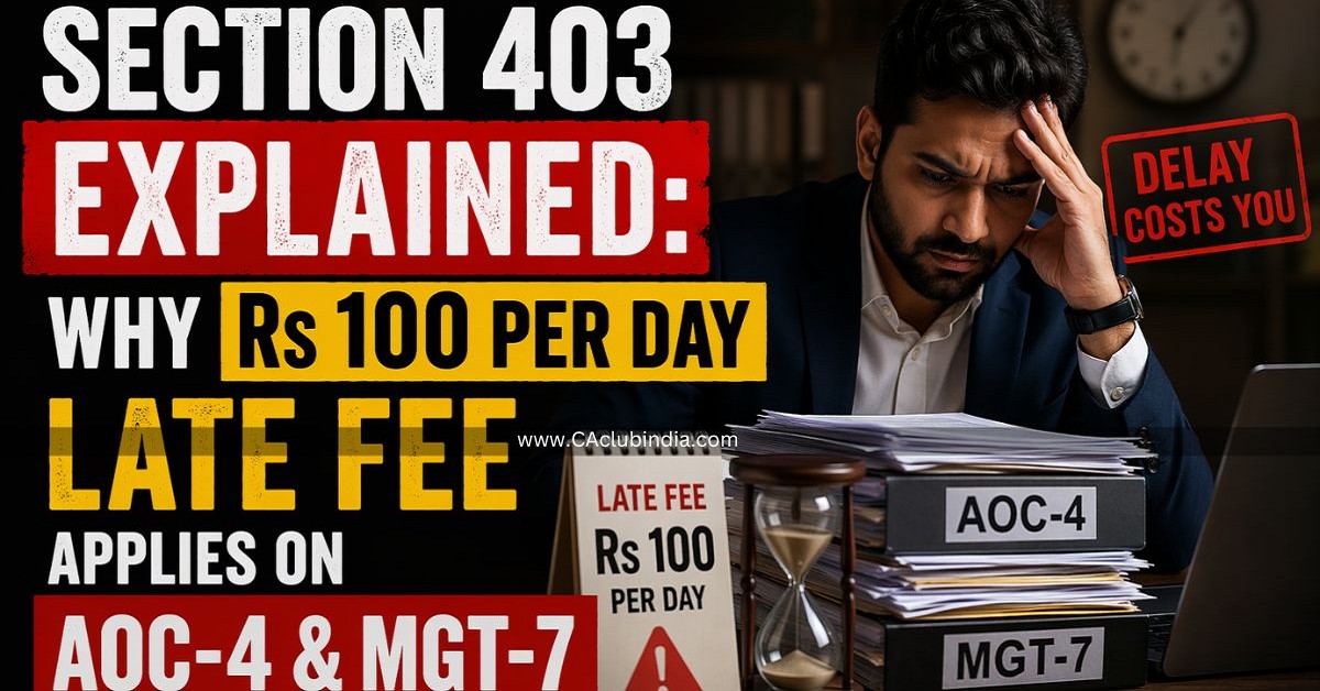 Section 403 Explained: Why Rs 100 Per Day Late Fee Applies on AOC-4 and MGT-7