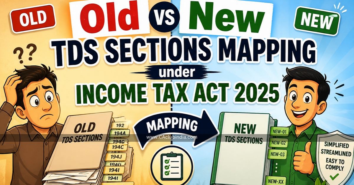 Old vs New TDS Sections Mapping under Income Tax Act 2025: Complete Guide for FY 2026-27