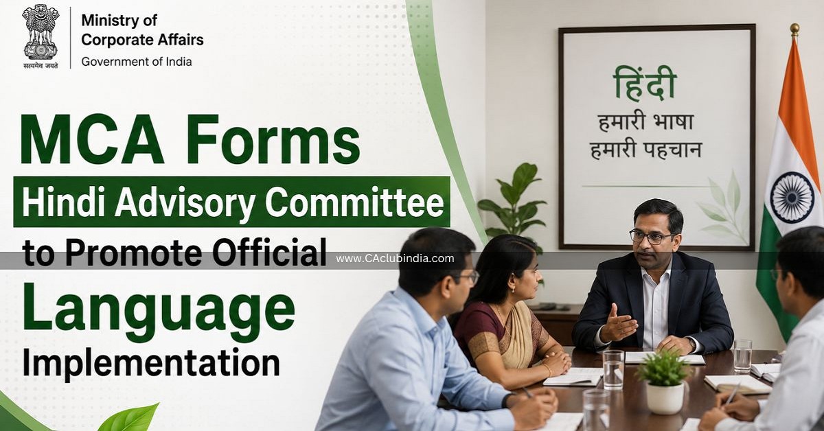 MCA Forms Hindi Advisory Committee to Promote Official Language Implementation