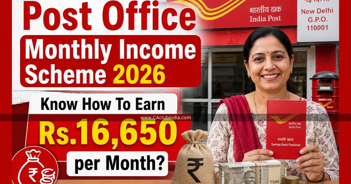 Post Office Monthly Income Scheme 2026: Know How To Earn Rs 16,650 per Month 