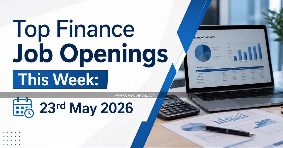 Top Finance Job Openings This Week: 23rd May 2026 Top Finance Job Openings This Week: 23rd May 2026
