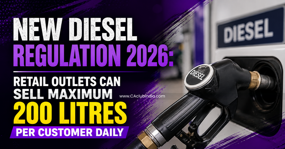 New Diesel Regulation 2026: Retail Outlets Can Sell Maximum 200 Litres Per Customer Daily New Diesel Regulation 2026: Retail Outlets Can Sell Maximum 200 Litres Per Customer Daily