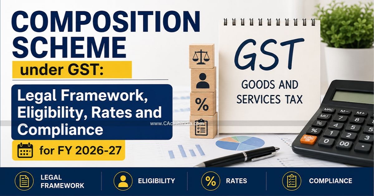 Composition Scheme under GST: Legal Framework, Eligibility, Rates and Compliance for FY 2026-27