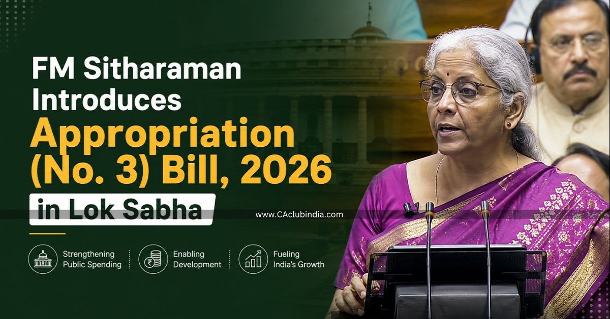 FM Sitharaman Introduces Appropriation (No. 3) Bill, 2026 in Lok Sabha FM Sitharaman Introduces Appropriation (No. 3) Bill, 2026 in Lok Sabha