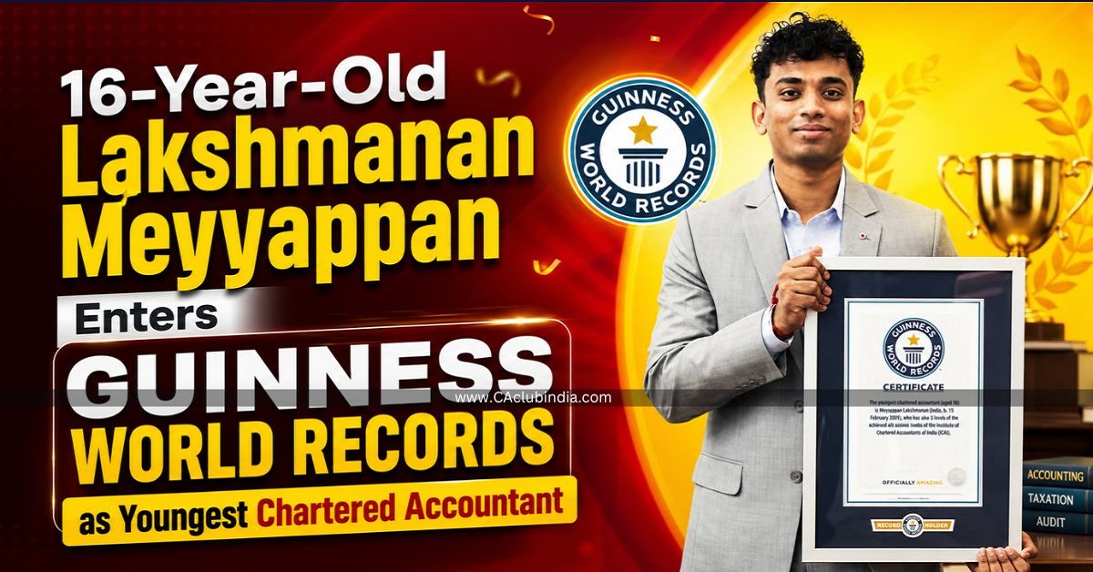 16-Year-Old Lakshmanan Meyyappan Enters Guinness World Records as Youngest Chartered Accountant