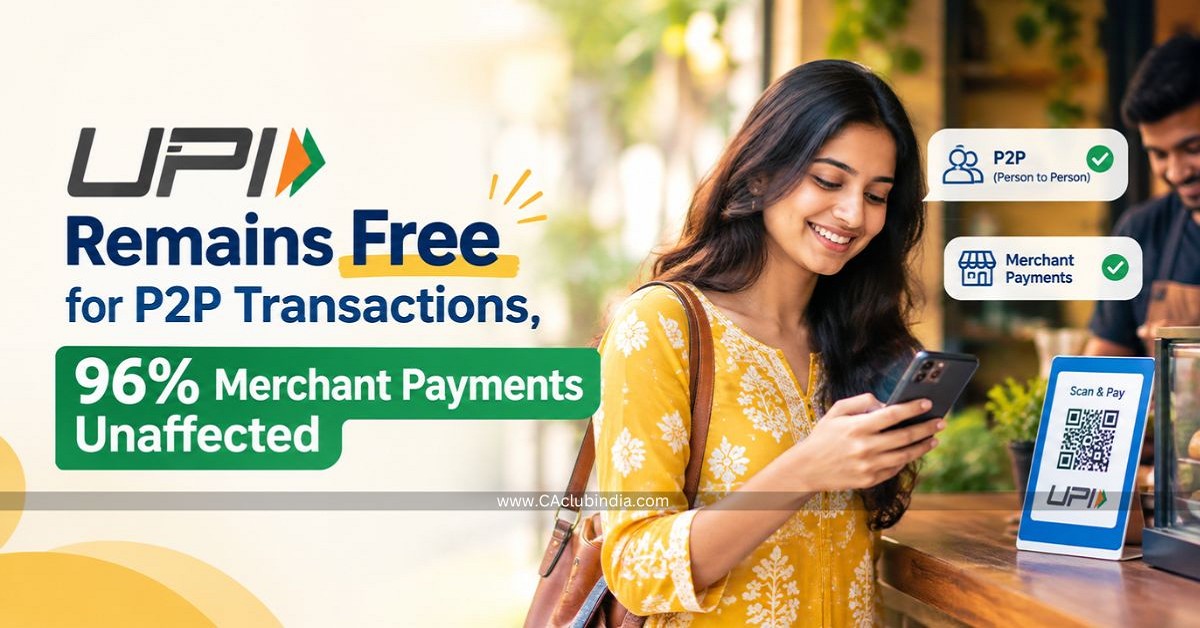 UPI Remains Free for P2P Transactions, 96  of Merchant Payments Unaffected