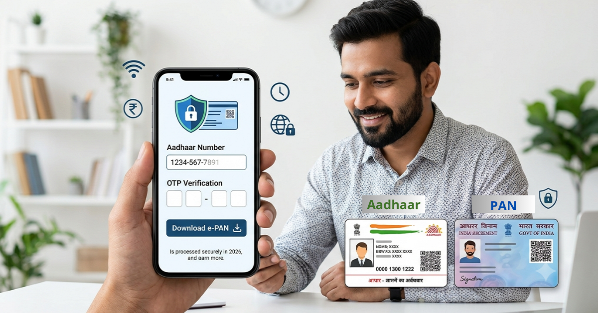 Download PAN Card With Aadhaar Number in 2026: Know the Online Process Download PAN Card With Aadhaar Number in 2026: Know the Online Process