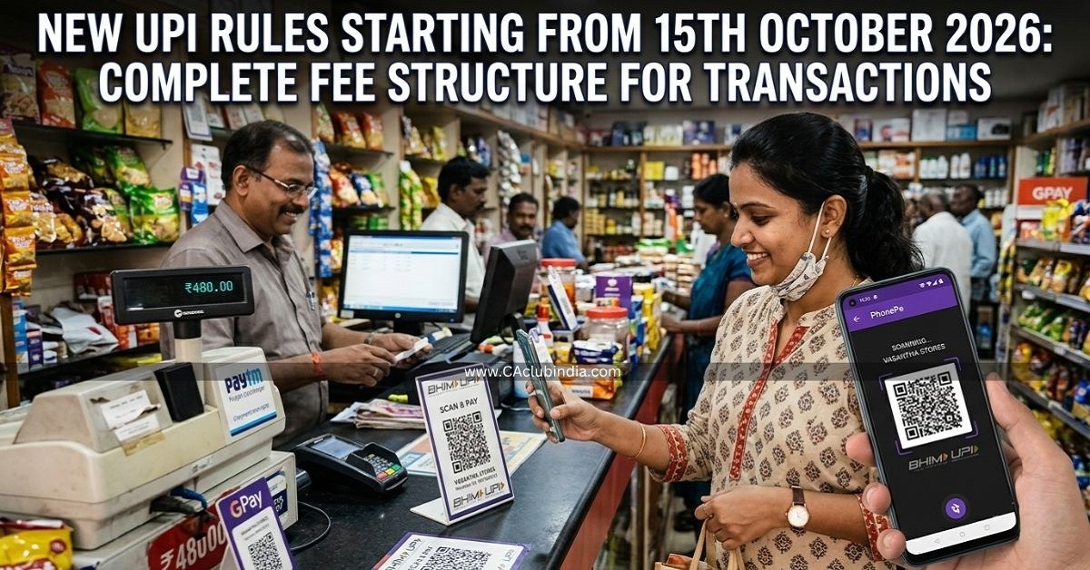 New UPI Rules Starting From 15th October 2026: Complete Fee Structure for Transactions