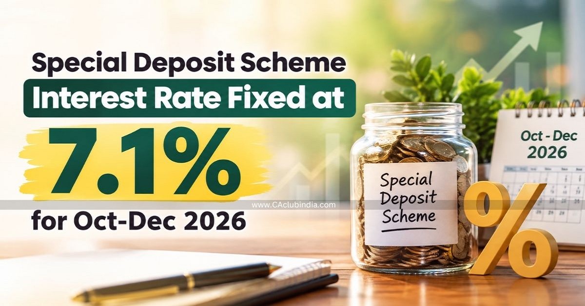 Special Deposit Scheme Interest Rate Fixed at 7.1  for Oct-Dec 2026