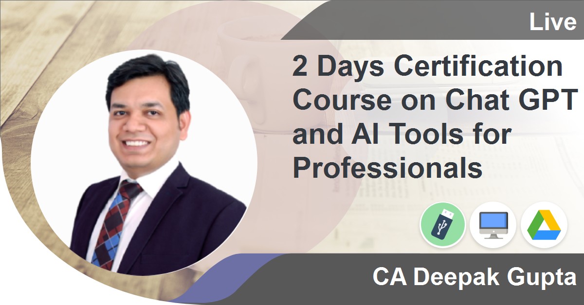 2 Days Certification Course on Chat GPT and AI Tools for Professionals