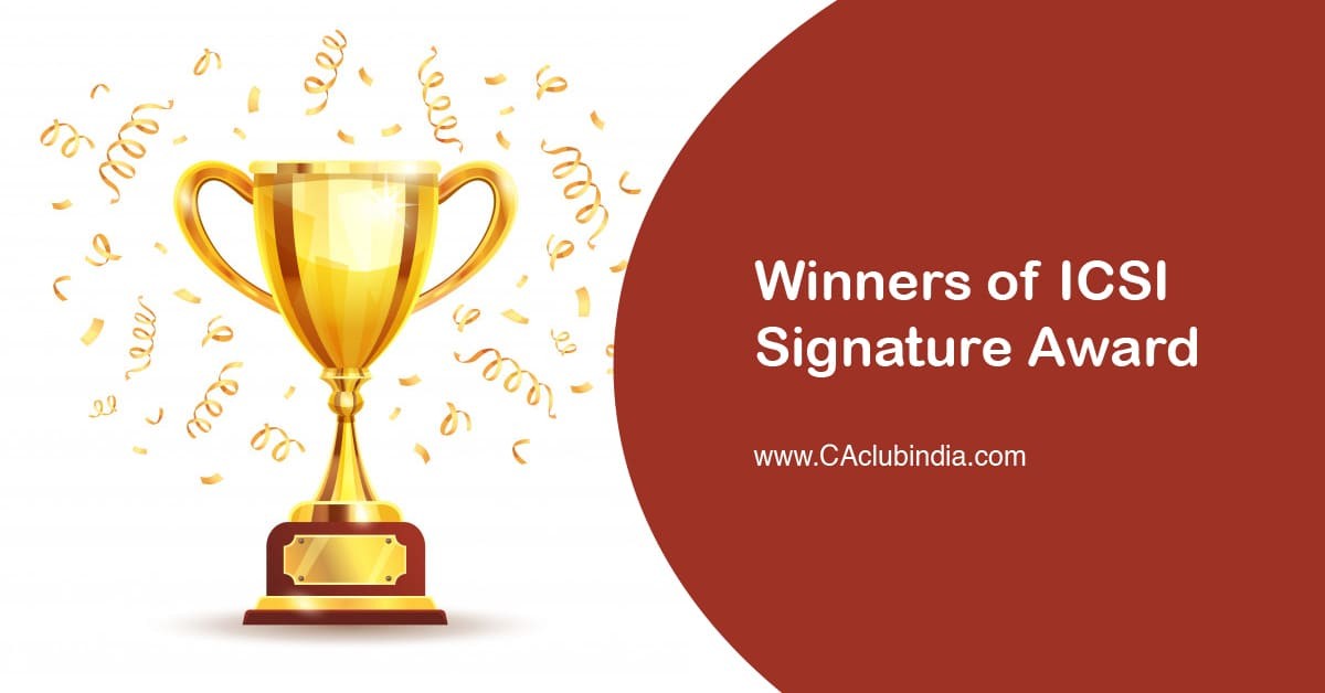 Winners of ICSI Signature Award