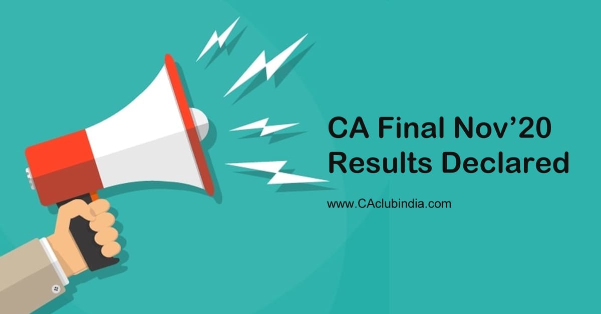CA Final Nov 20 Results declared