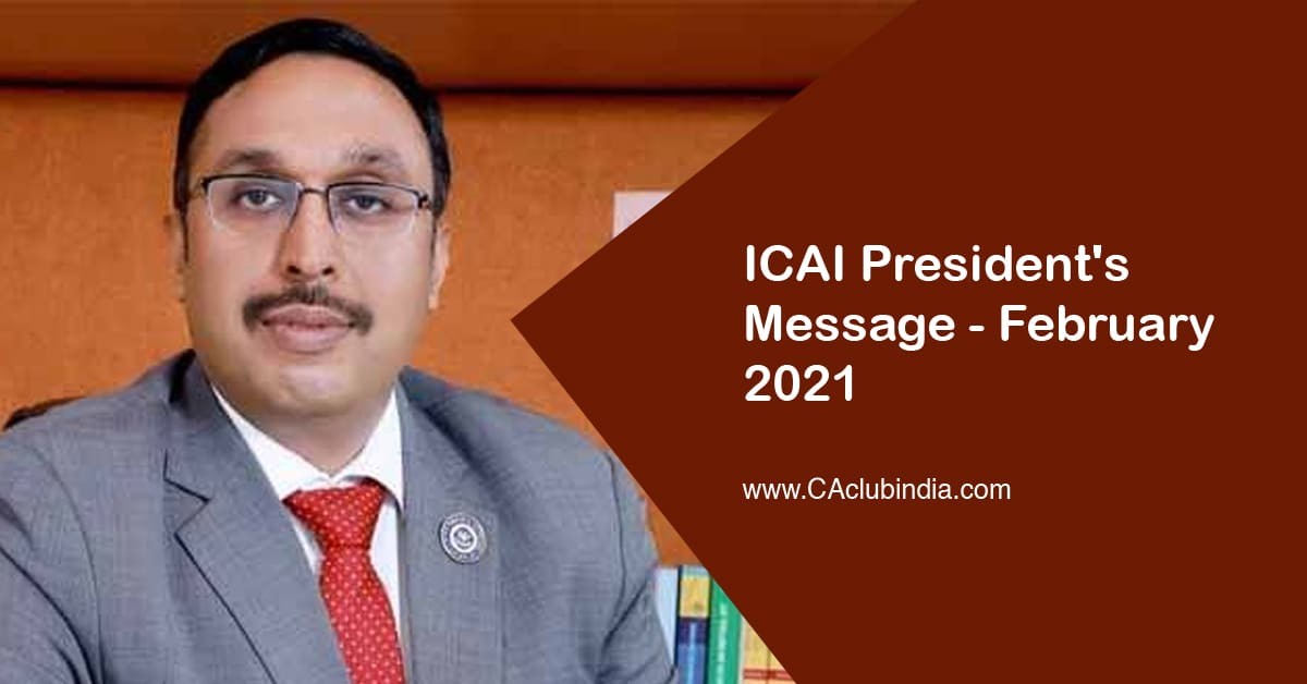 ICAI President s Message - February 2021