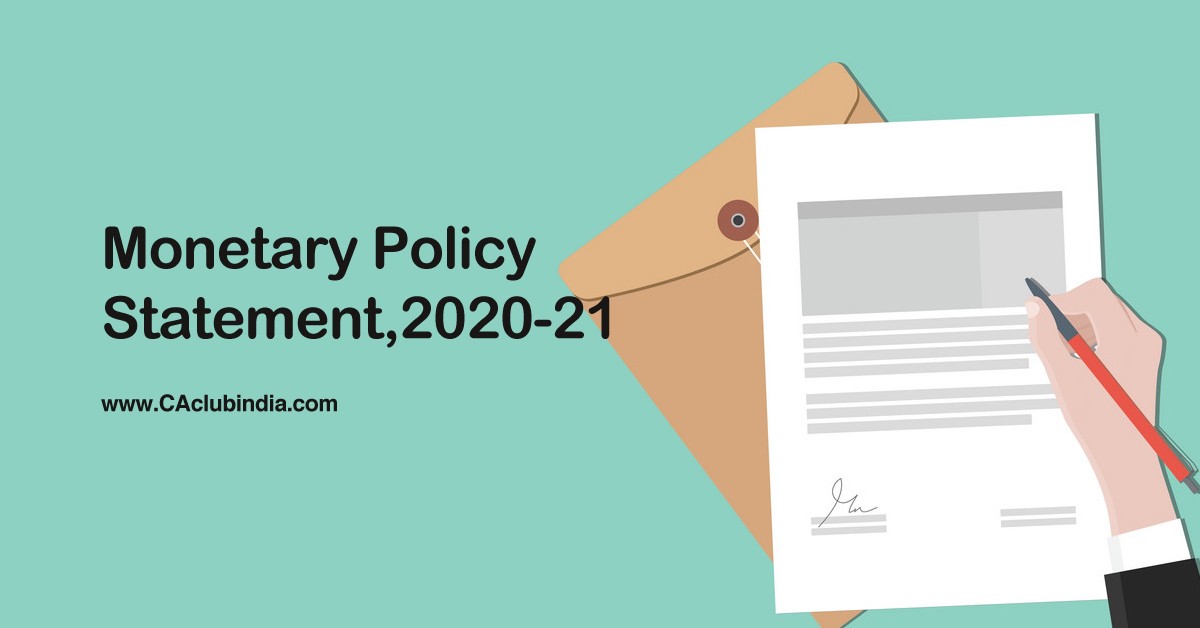 Monetary Policy Statement, 2020-21