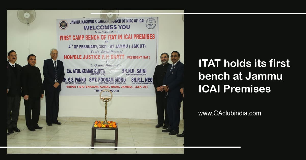 ITAT holds its first bench at Jammu ICAI Premises