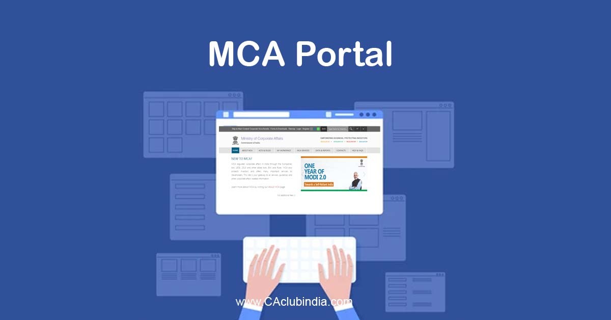 MCA announces unavailability of MCA portal on 27th March 2021