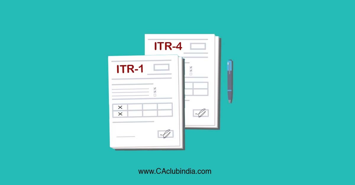 CBDT releases JSON utility for forms ITR-1 and ITR-4 for AY 2021-22