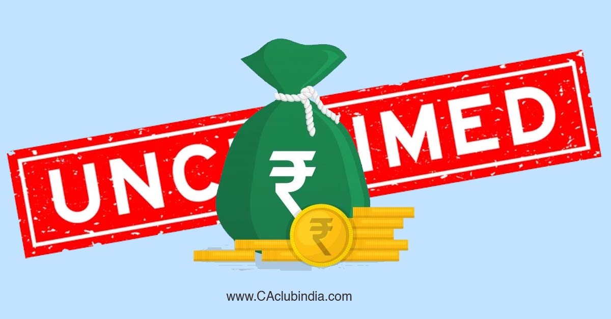 Rs 24,356 crore of unclaimed deposit lying with SCBs as on 31st Dec 20 Rs 24,356 crore of unclaimed deposit lying with SCBs as on 31st Dec 20