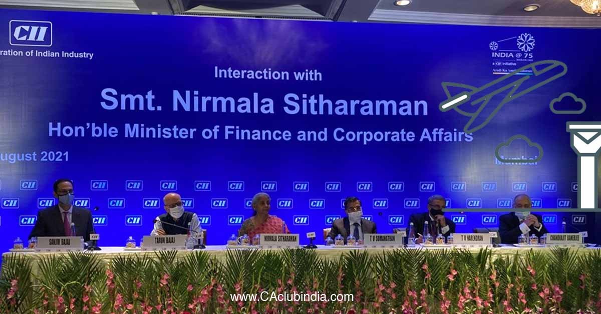 FM Smt. Nirmala Sitharaman says Industry should come forward and take more risks