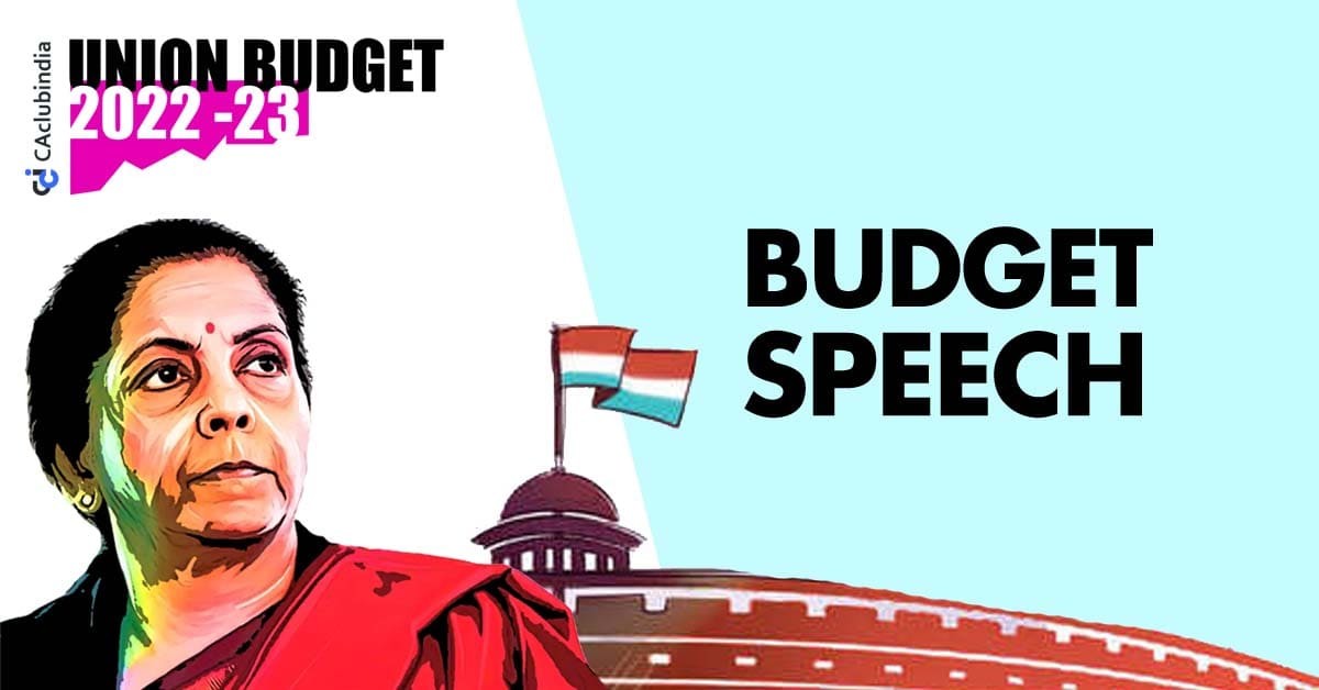Budget 2022-2023: Speech of FM Nirmala Sitharaman