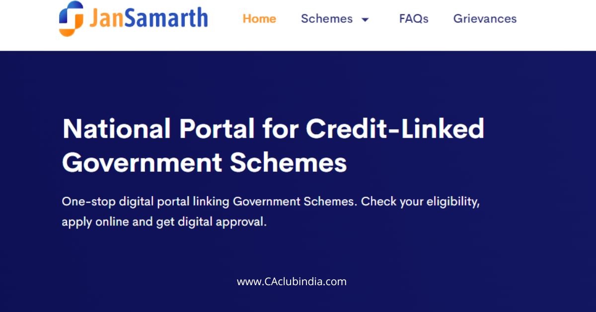 JanSamarth: Launch of new government portal
