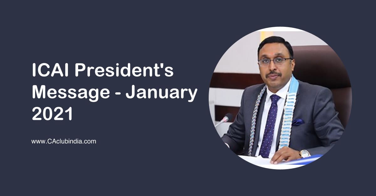 ICAI President s Message - January 2021