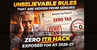 Unbelievable Rules That are Hidden from Seniors: Zero ITR Hack Exposed For AY 2026-27