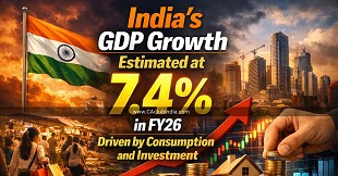 India's GDP Growth Estimated at 7.4% in FY26 Driven by Consumption and Investment