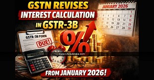 GSTN Revises Interest Calculation in GSTR-3B from January 2026